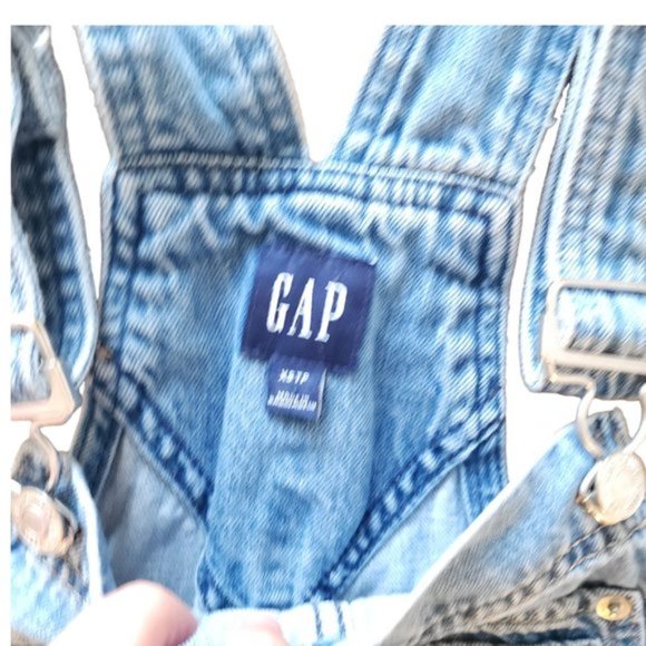 GAP blue slouchy distressed overall - Picture 3 of 7